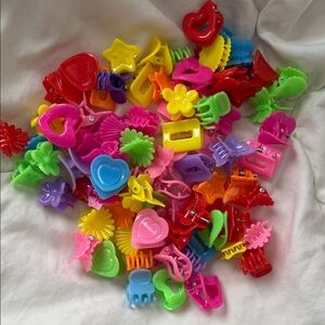 Bundle of mini Colorful hair clips